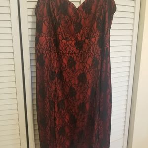 Torrid Size 2 Red Lace Dress